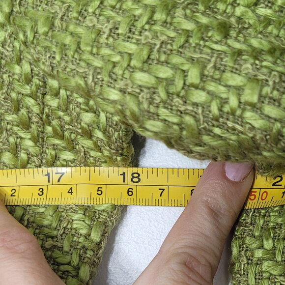 Touché Women's Green Tweed Fabric Notched Button Details Business Blazer Size 4 - Picture 11 of 13